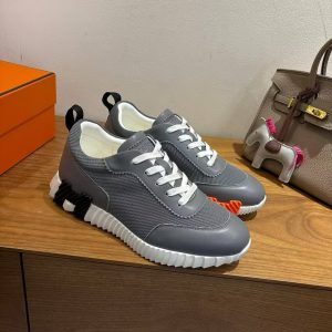 Alternative view of Hermes Bouncing Sneaker Men Technical Mesh Sport Goatskin Gris Osmium H261897ZH67410