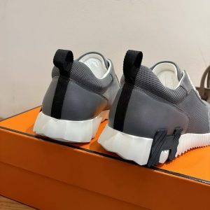 Hermes Bouncing Sneaker Men Technical Mesh Sport Goatskin Gris Osmium H261897ZH67410 - Image 5