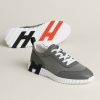 Hermes Bouncing Sneaker Men Technical Mesh Sport Goatskin Gris Osmium H261897ZH67410