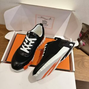 Hermes Bouncing Sneaker Men Technical Mesh Sport Goatskin Noir H261897ZH01400 - Image 4