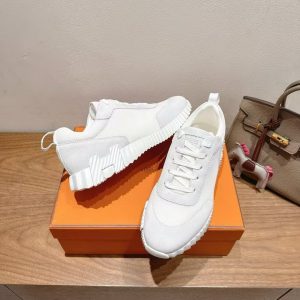 Alternative view of Hermes Bouncing Sneaker Men Technical Mesh Suede Goatskin Blanc H252804ZH90400