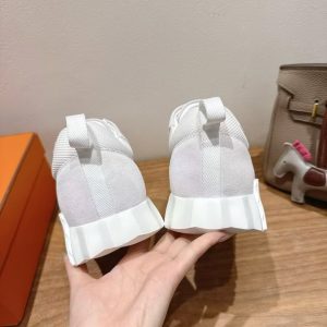 Hermes Bouncing Sneaker Men Technical Mesh Suede Goatskin Blanc H252804ZH90400 - Image 5