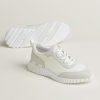 Hermes Bouncing Sneaker Men Technical Mesh Suede Goatskin Blanc H252804ZH90400