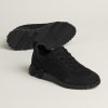 Hermes Bouncing Sneaker Men Technical Mesh Suede Goatskin Noir H262850ZH01390