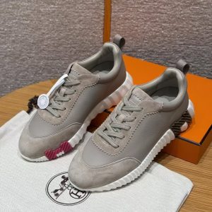 Alternative view of Hermes Bouncing Sneaker Women Sport and Suede Goatskin Beige Galet H221176Z BG340