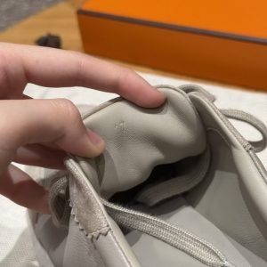 Hermes Bouncing Sneaker Women Sport and Suede Goatskin Beige Galet H221176Z BG340 - Image 5