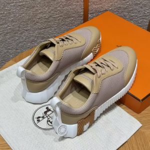 Hermes Bouncing Sneaker Women Technical Mesh and Sport Goatskin Beige Lin H261009Z 20340 - Image 16