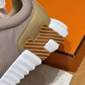 Hermes Bouncing Sneaker Women Technical Mesh and Sport Goatskin Beige Lin H261009Z 20340 - Image 11