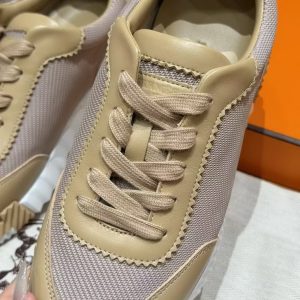 Hermes Bouncing Sneaker Women Technical Mesh and Sport Goatskin Beige Lin H261009Z 20340 - Image 10