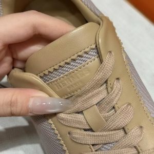 Hermes Bouncing Sneaker Women Technical Mesh and Sport Goatskin Beige Lin H261009Z 20340 - Image 9
