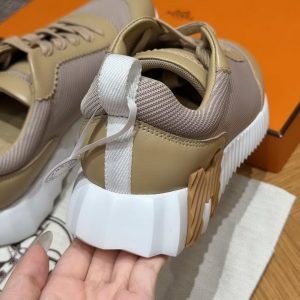 Hermes Bouncing Sneaker Women Technical Mesh and Sport Goatskin Beige Lin H261009Z 20340 - Image 6