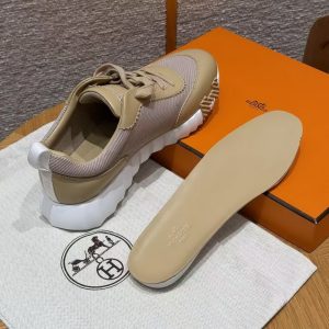 Hermes Bouncing Sneaker Women Technical Mesh and Sport Goatskin Beige Lin H261009Z 20340 - Image 5