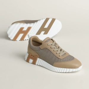 Hermes Bouncing Sneaker Women Technical Mesh and Sport Goatskin Beige Lin H261009Z 20340