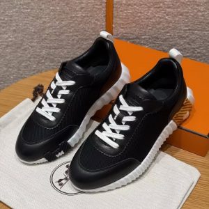 Alternative view of Hermes Bouncing Sneaker Women Technical Mesh and Sport Goatskin Noir H261015Z 02360