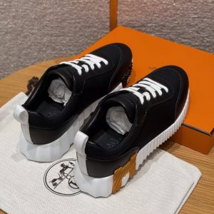 Hermes Bouncing Sneaker Women Technical Mesh and Sport Goatskin Noir H261015Z 02360 - Image 16
