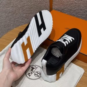 Hermes Bouncing Sneaker Women Technical Mesh and Sport Goatskin Noir H261015Z 02360 - Image 14
