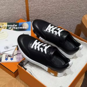 Hermes Bouncing Sneaker Women Technical Mesh and Sport Goatskin Noir H261015Z 02360 - Image 7