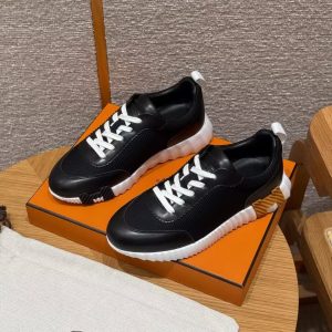 Hermes Bouncing Sneaker Women Technical Mesh and Sport Goatskin Noir H261015Z 02360 - Image 6