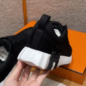 Hermes Bouncing Sneaker Women Textured Mesh and Suede Goatskin Noir H251099Z 02350 - Image 15