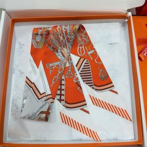 Hermes Bouquets Sellier Twilly 100% Silk H062842S 06 - Image 10