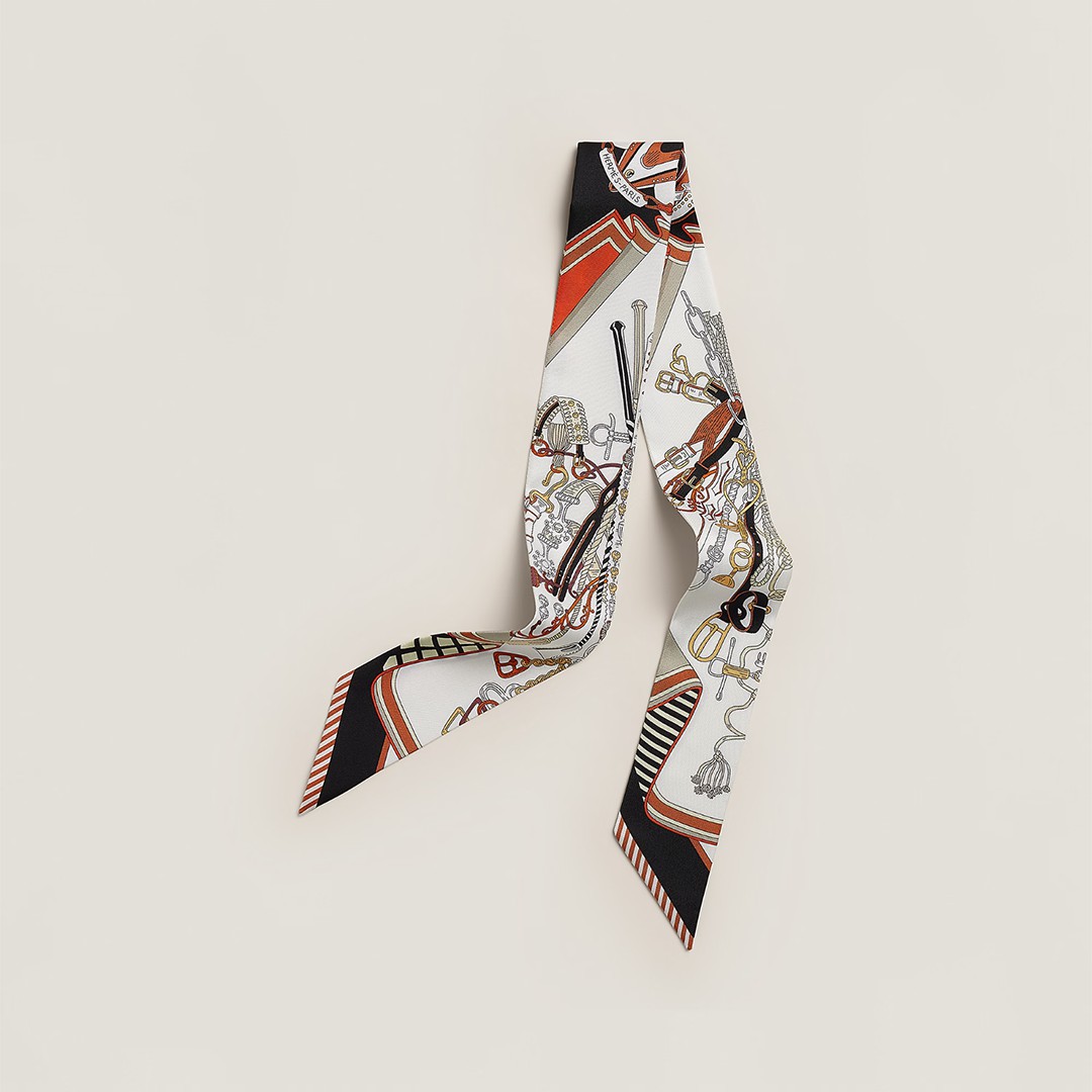 Hermes Bouquets Sellier Twilly 100% Silk H062842S 06