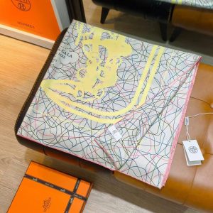 Hermes Brides de Gala au Fil de Soie Scarf 90 100% Silk H004310S 02 - Image 9