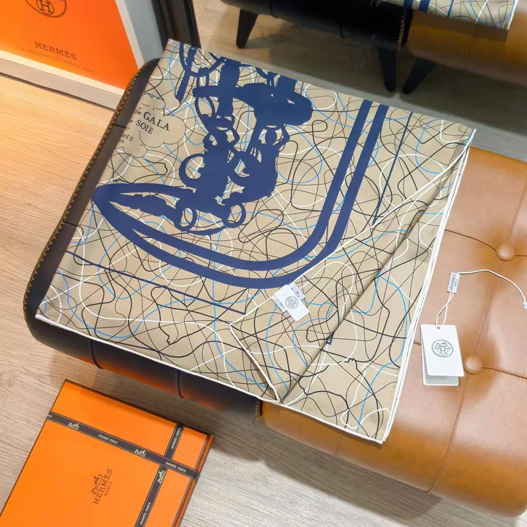 Hermes Brides de Gala au Fil de Soie Scarf 90 100% Silk H004310S 02 - Image 7