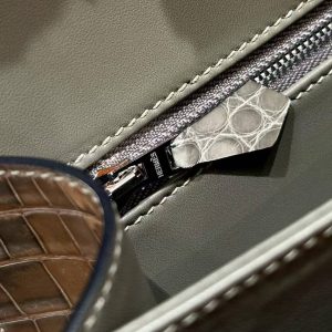 Hermes Constance 24 CM Bag Handmade In Bright Faced American Alligator Leather Silver Hardware 81 Girs Tourerlle - Image 10