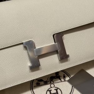 Hermes Constance Elan 24 Bag Handmade In Epsom Calfskin Leather Silver Hardware 10 Craie - Image 8