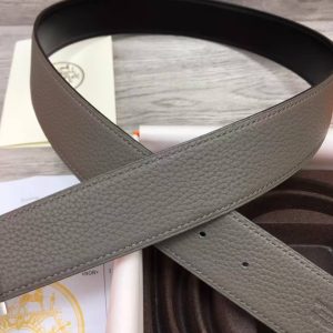 Constance Belt Buckle & Reversible Leather Strap 38 mm Box 135 and Togo Calfskin Brushed Permabrass Buckle Yellow Gold Noir Gris Étain - Image 10