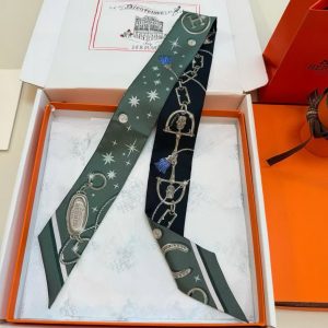 Hermes C'est la Fete Twilly 100% Silk H062743S 02 - Image 10