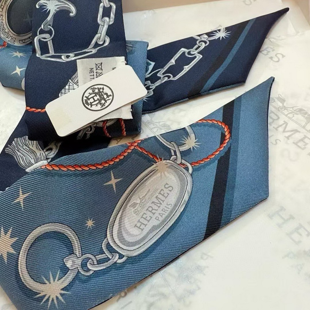 Hermes C'est la Fete Twilly 100% Silk H062743S 02 - Image 4