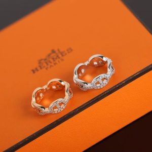 Hermes Chaine d'ancre Enchainee Ring Rose Gold H120646B 00047 - Image 7