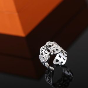 Hermes Chaine d'ancre Enchainee Ring Sterling Silver H109506B 00047 - Image 3