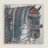 Hermes Cheval Heavy Metal Scarf 100 Cashmere and Silk H104295T 05