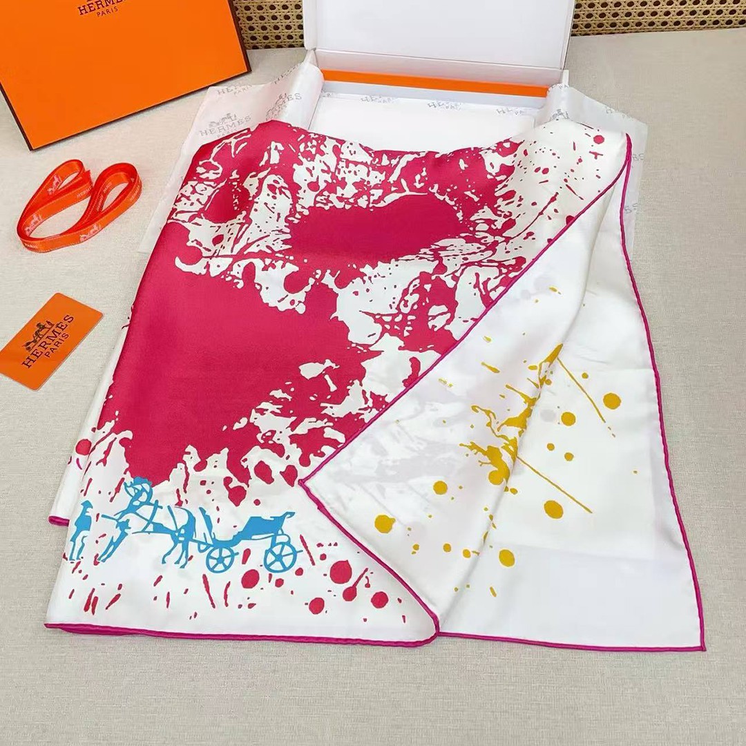 Hermes Cheval Surprise Double Face Scarf 90 100% Silk H904353S 03 - Image 10