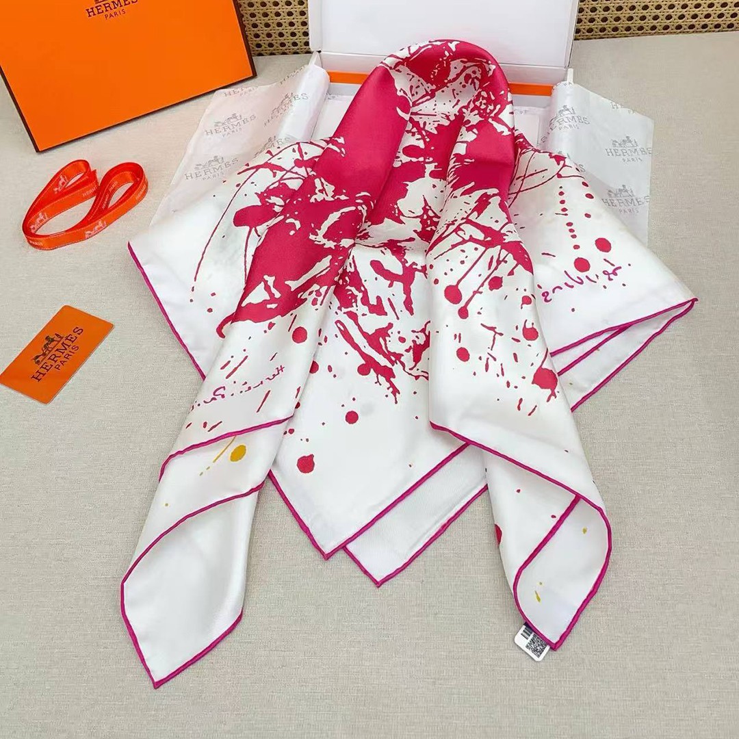 Hermes Cheval Surprise Double Face Scarf 90 100% Silk H904353S 03 - Image 9