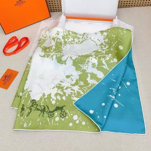 Hermes Cheval Surprise Double Face Scarf 90 100% Silk H904353S 03 - Image 8