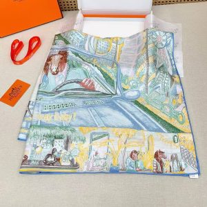 Hermes City of Light Scarf 90 100% H004103S 08 - Image 15
