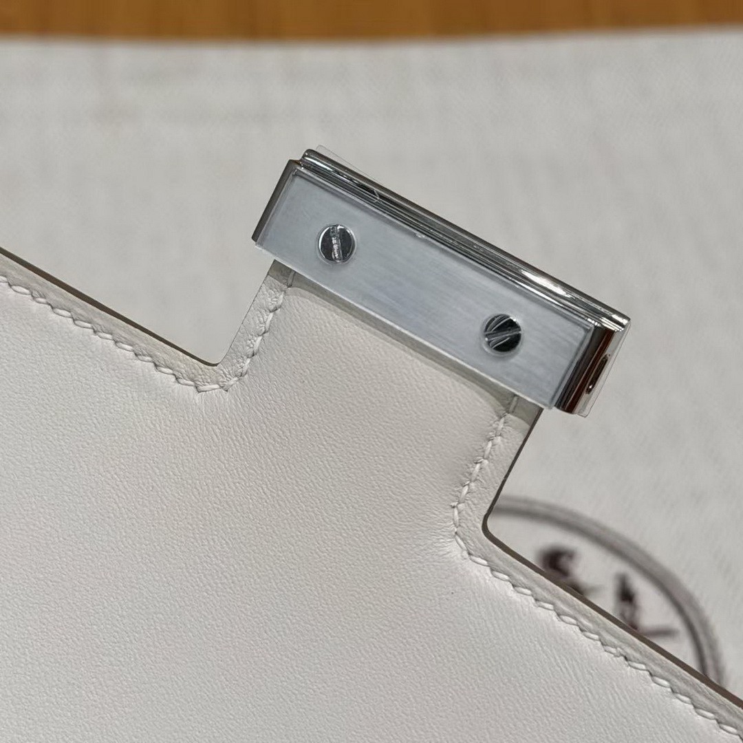 Hermes Constance 18 CM Bag Handmade In Epsom Calfskin Leather Enamel Fittings Hardware 10 Craie - Image 7