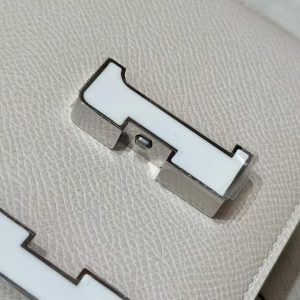 Hermes Constance 18 CM Bag Handmade In Epsom Calfskin Leather Enamel Fittings Hardware 10 Craie - Image 6