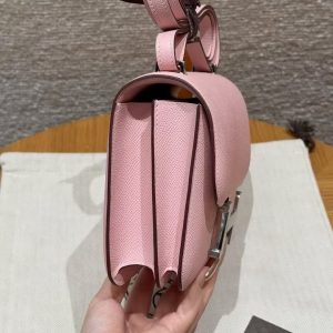 Hermes Constance 18 CM Bag Handmade In Epsom Calfskin Leather Silver Hardware 3Q Rose Sakura - Image 18