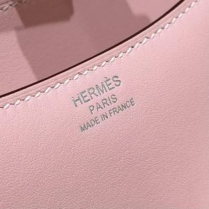 Hermes Constance 18 CM Bag Handmade In Swift Calfskin Leather Silver Hardware 3Q Rose Sakura - Image 15