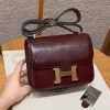 Hermes Constance 18 CM Bag Handmade In Lizard Leather from South Africa Gold Hardware 55 Rouge H