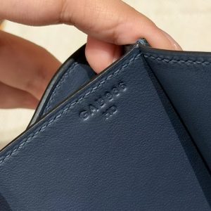 Hermes Constance 18 CM Bag Handmade In Epsom Calfskin Leather Silver Hardware 7P Blue Presse - Image 14