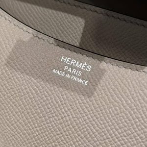 Hermes Constance 18 CM Bag Handmade In Epsom Calfskin Leather Silver Hardware M8 Girs Asphalte - Image 16