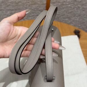 Hermes Constance 18 CM Bag Handmade In Epsom Calfskin Leather Silver Hardware M8 Girs Asphalte - Image 3