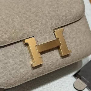 Hermes Constance 18 CM Bag Handmade In Epsom Calfskin Leather Gold Hardware S2 Trench - Image 12