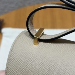 Hermes Constance 18 CM Bag Handmade In Epsom Calfskin Leather Gold Hardware S2 Trench - Image 6