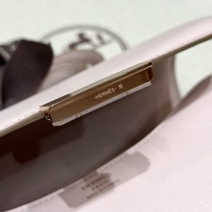 Hermes Constance 19 CM Bag Handmade In Chèvre Calfskin Leather Rose Gold Hardware 09 Mauve Pale - Image 12